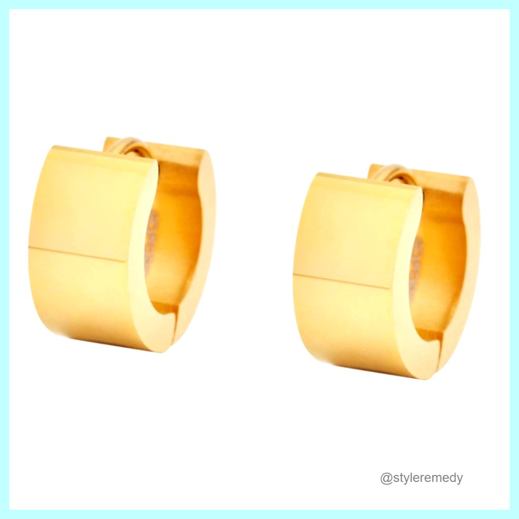 Stainless Steel Small Hoop Huggie Earrings 13mm Surgical Grade